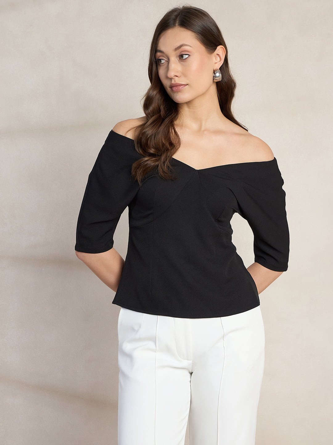 Black Off Shoulder Top