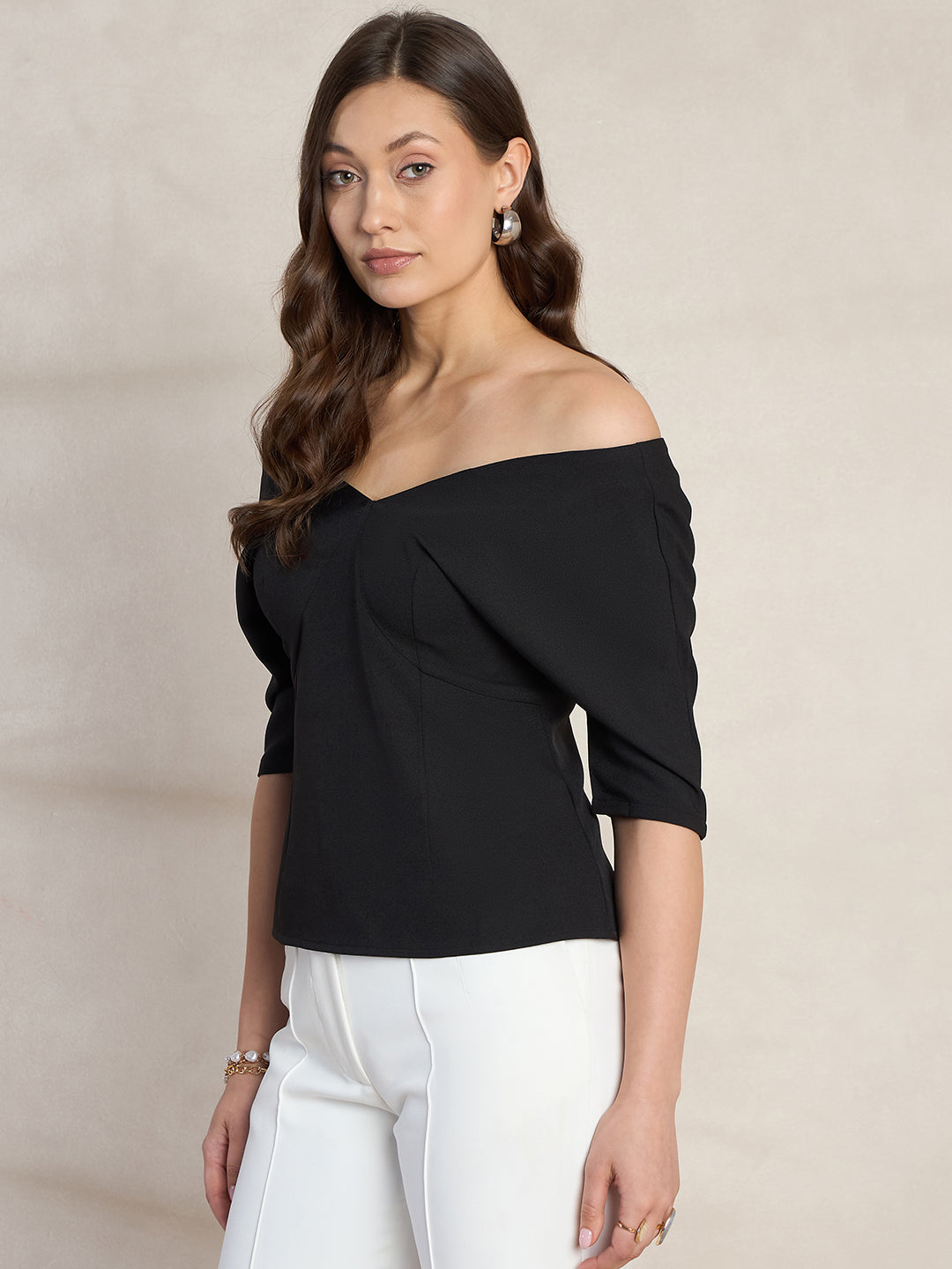 Black Off Shoulder Top