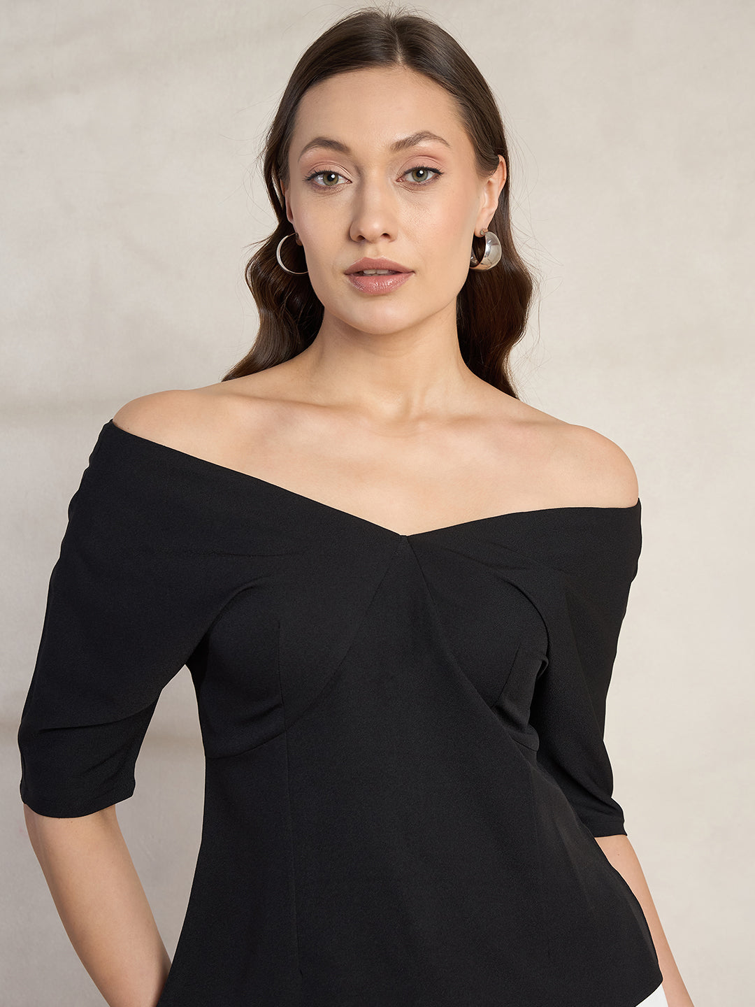 Black Off Shoulder Top
