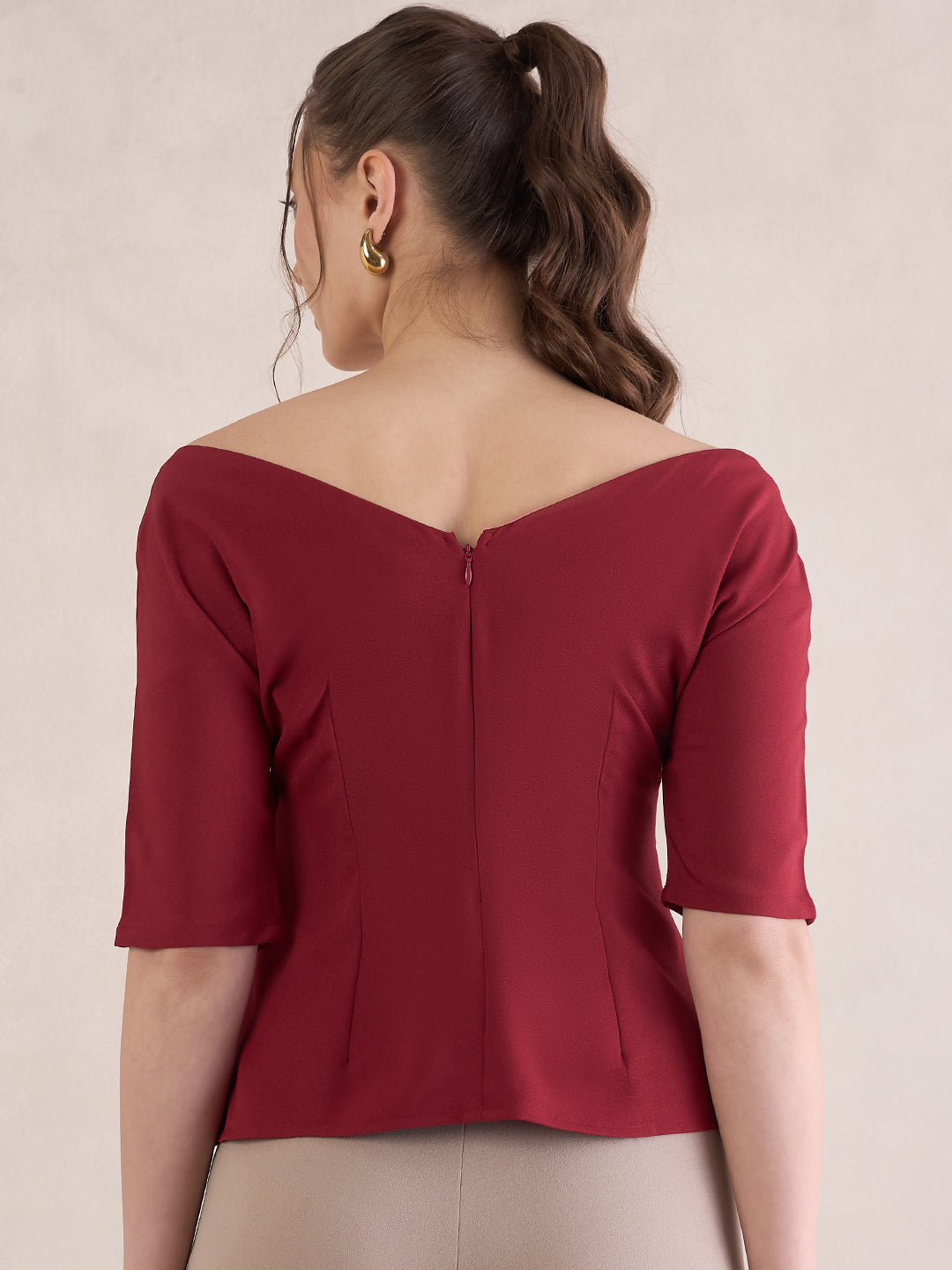 Red Off Shoulder Top