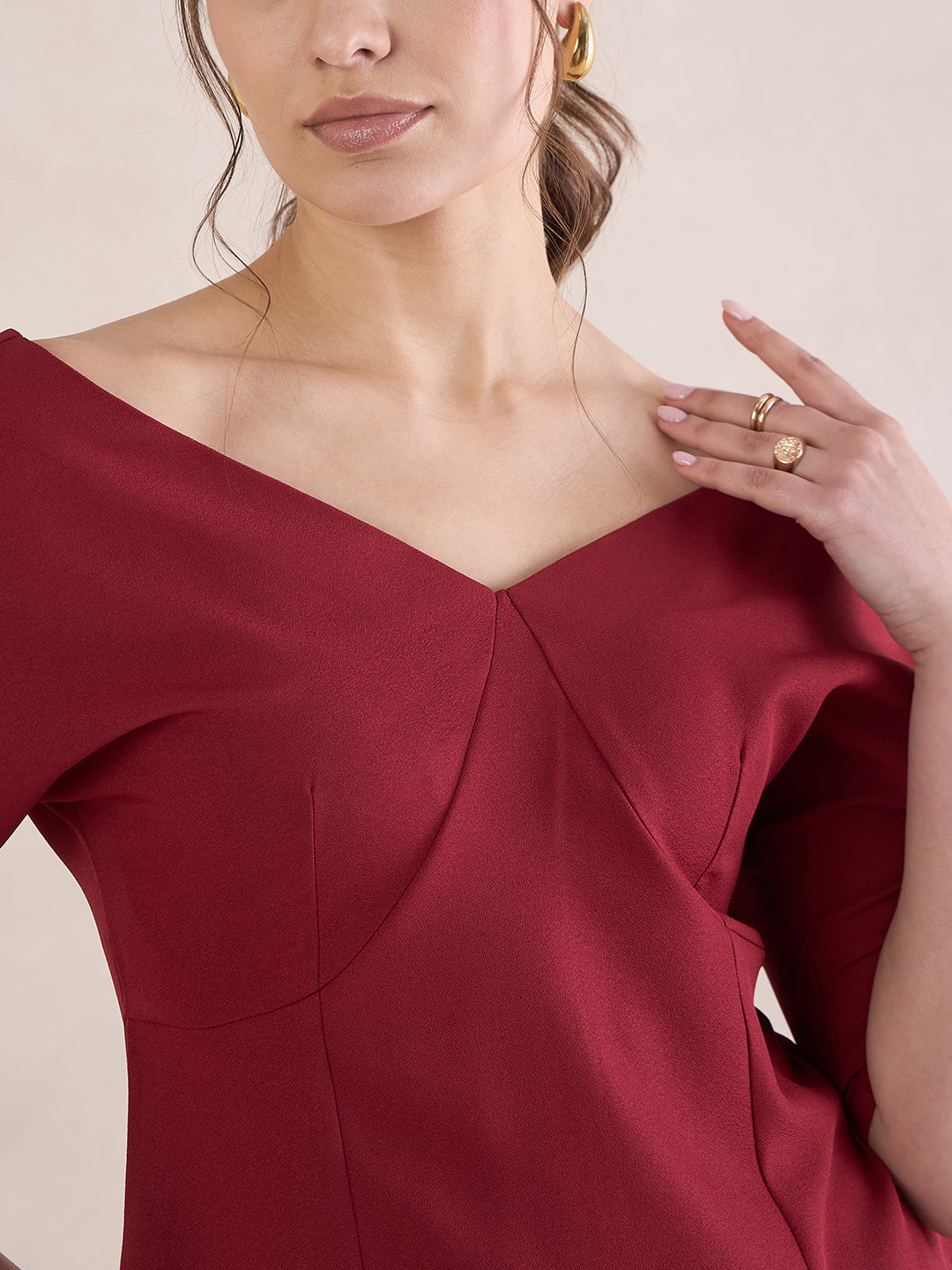 Red Off Shoulder Top