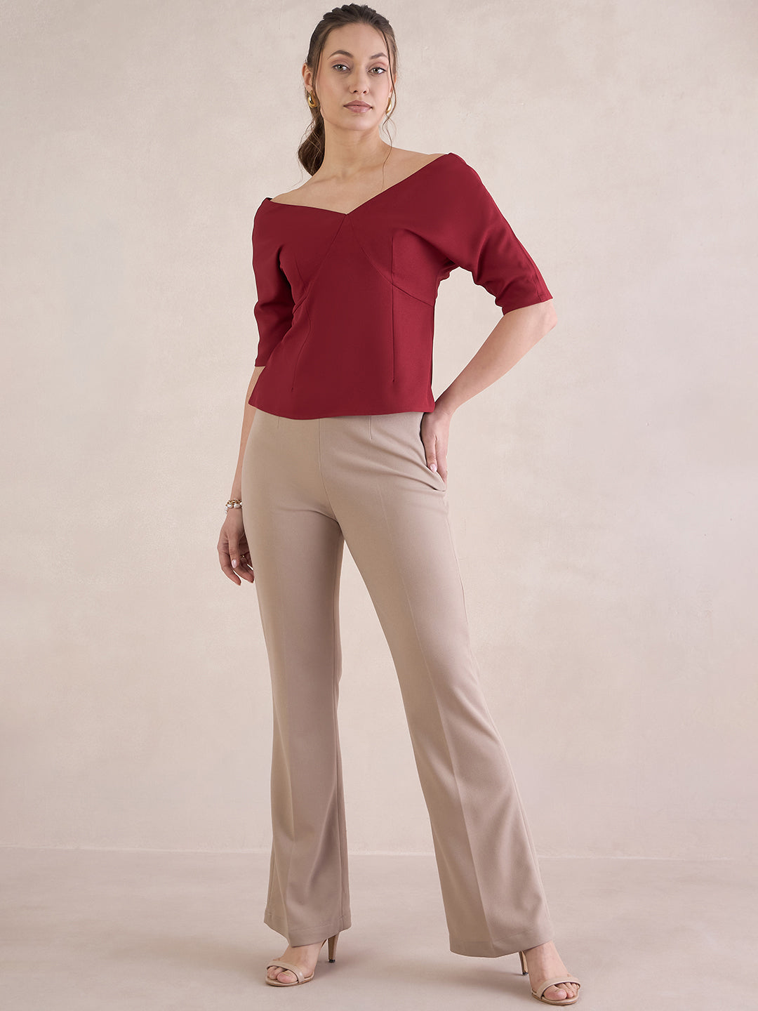 Red Off Shoulder Top