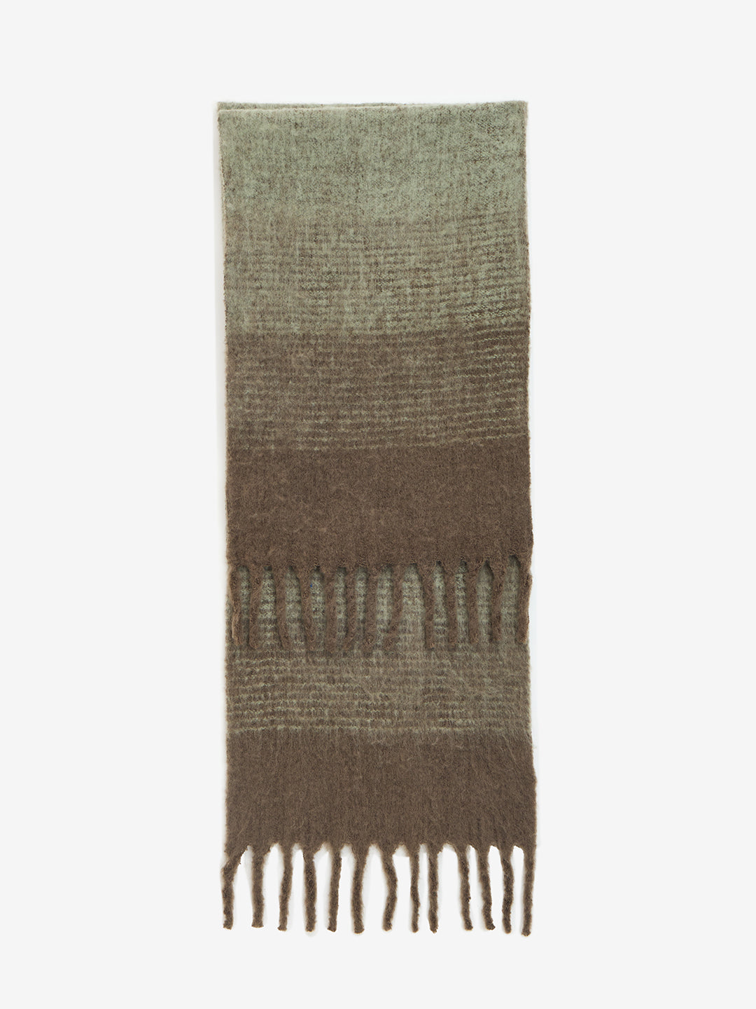 Olive Ombre Fringed Scarf