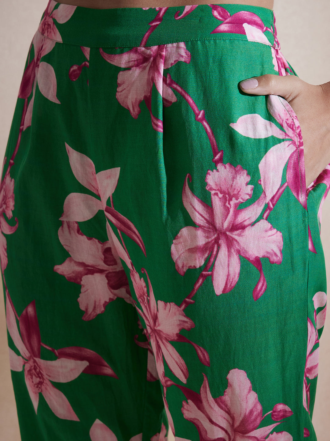 Green Tropical Printed Co-Ord Set