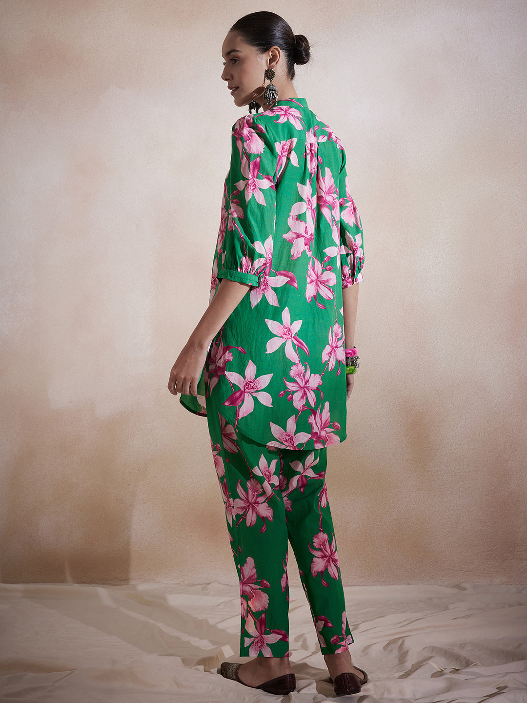 Green Tropical Printed Co-Ord Set