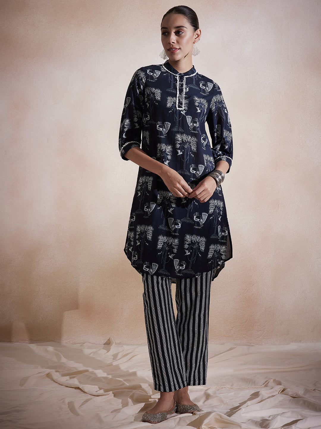Black Tribal Printed Co-Ord Set