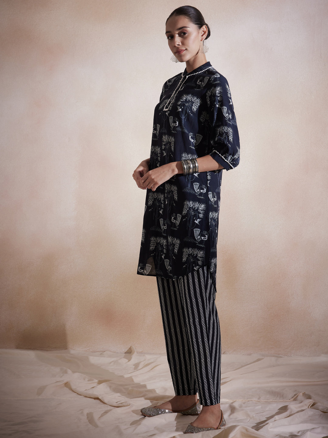 Black Tribal Printed Co-Ord Set