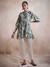 Green Leaf Printed High Low Co-Ord Set