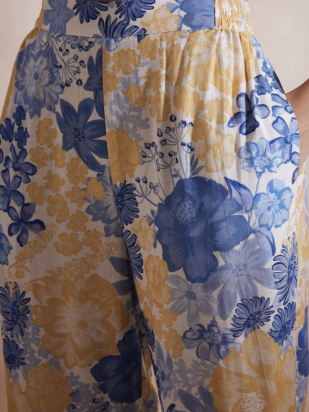 Yellow Floral Embroidered Co-Ord Set