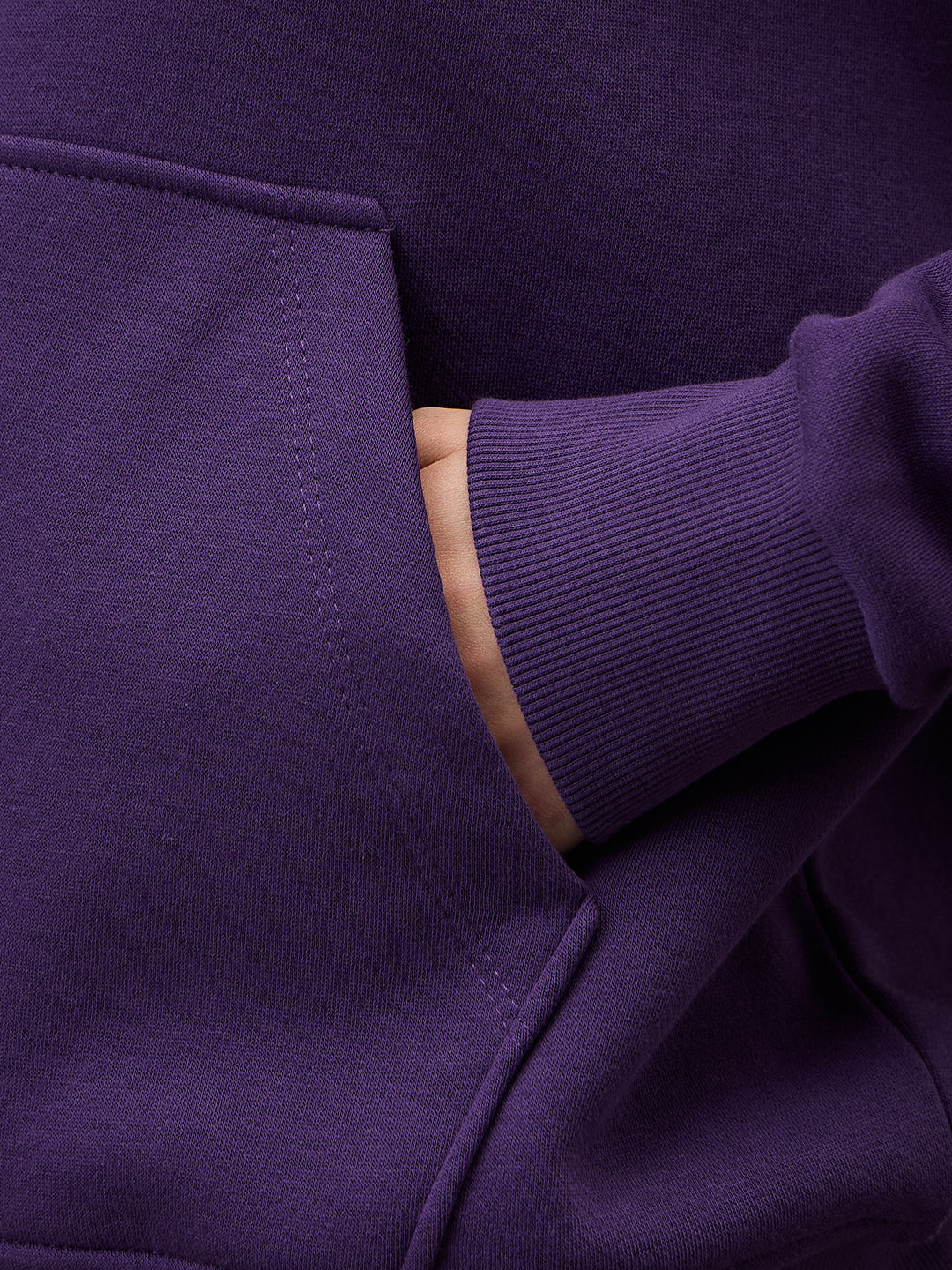 Purple Zip-Up Fleece Hoodie