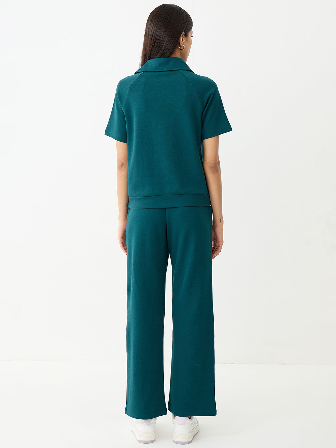 Teal Tonal Zip Knit Co-Ord