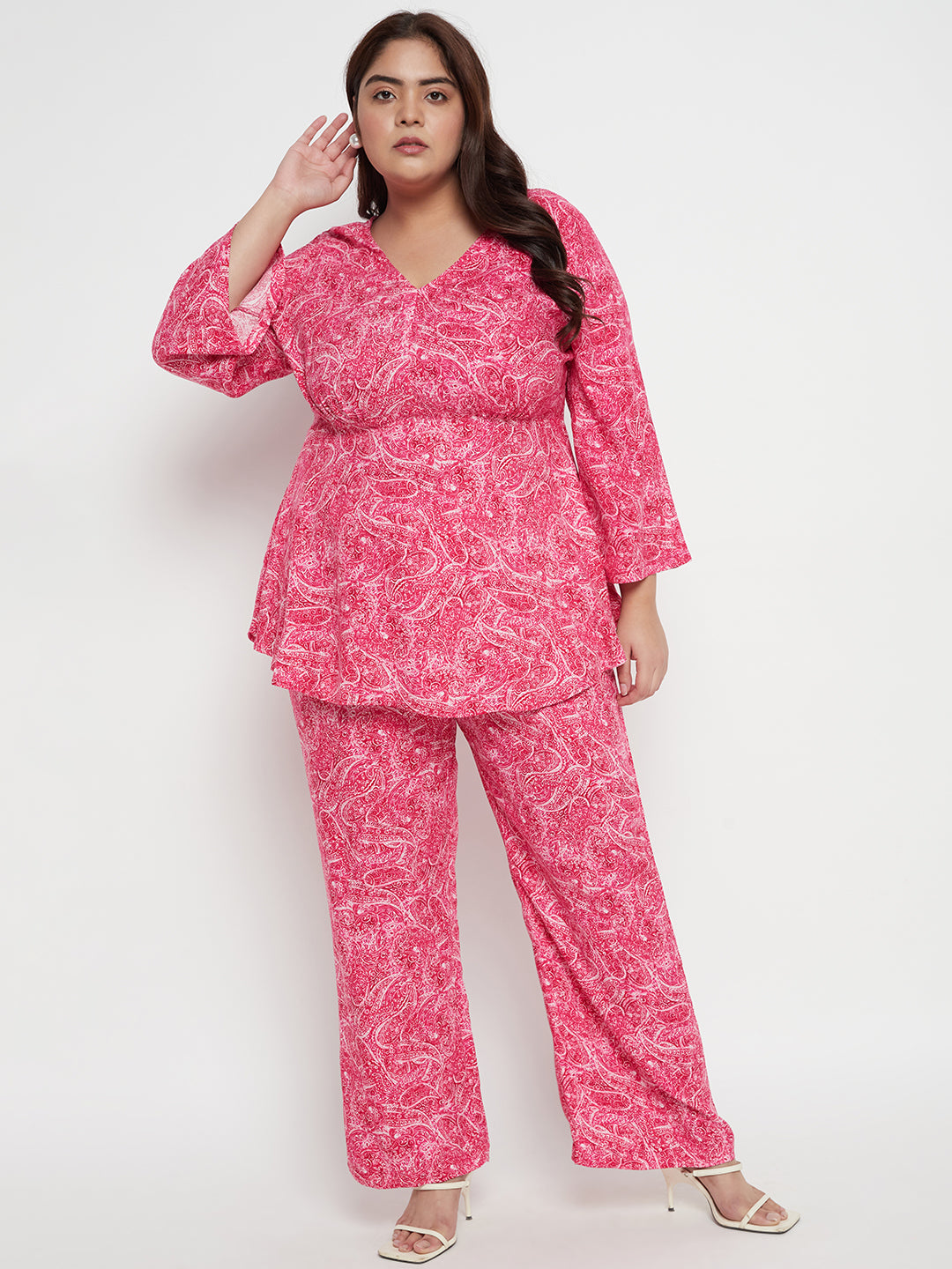 Pink Paisley Printed Co-Ord Set