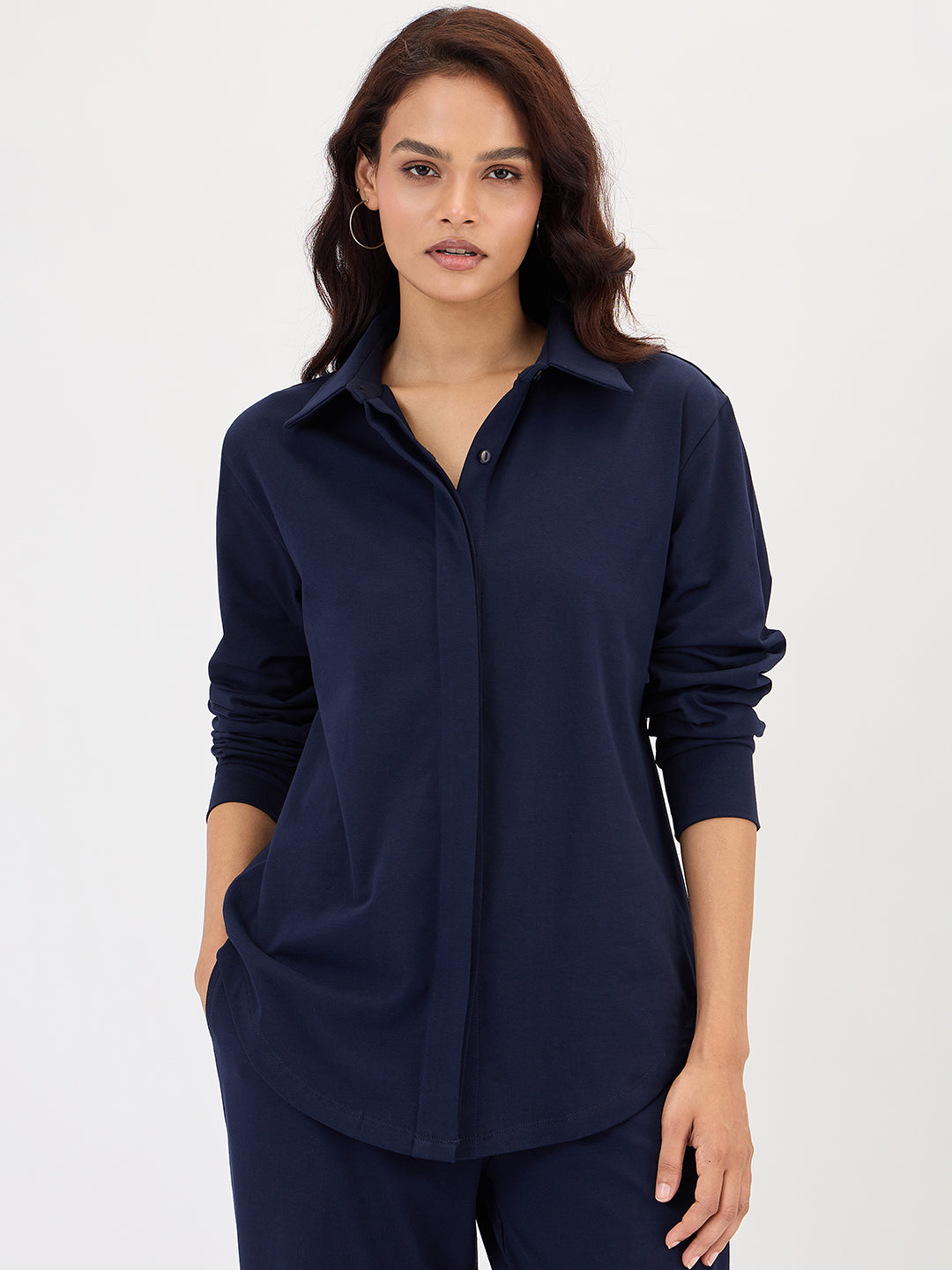 Navy Blue Travel Shirt