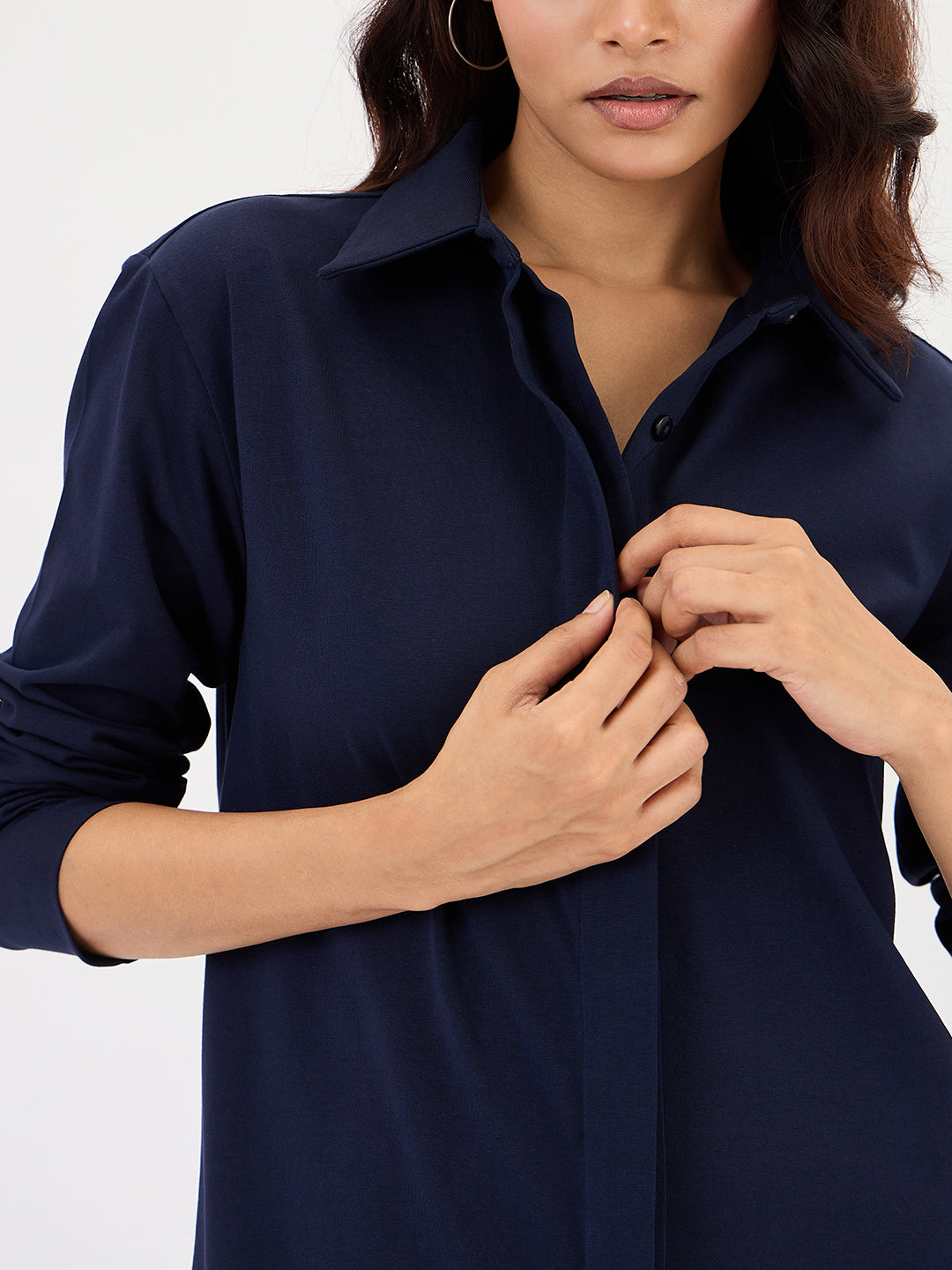 Navy Blue Travel Shirt
