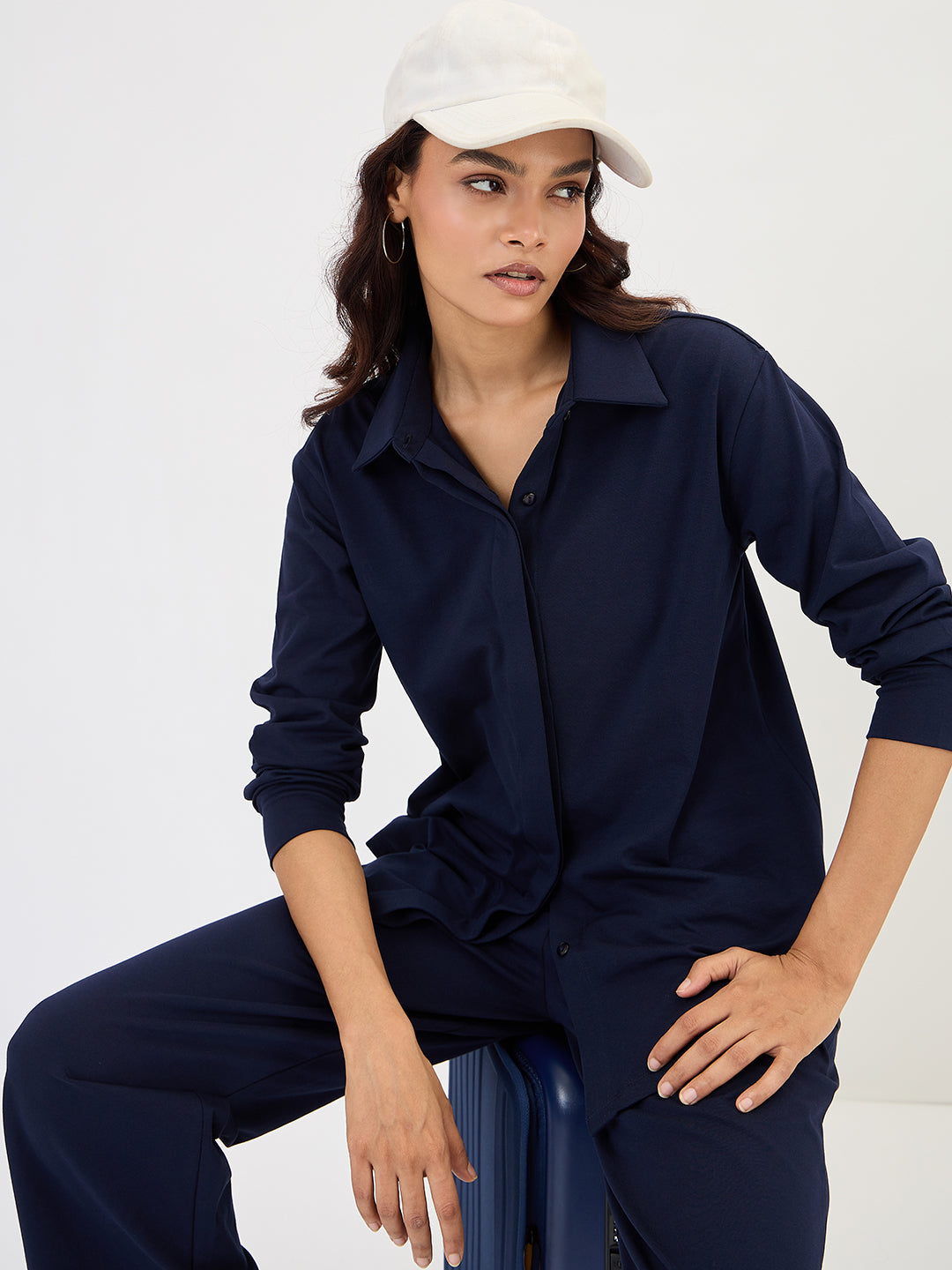 Navy Blue Travel Shirt