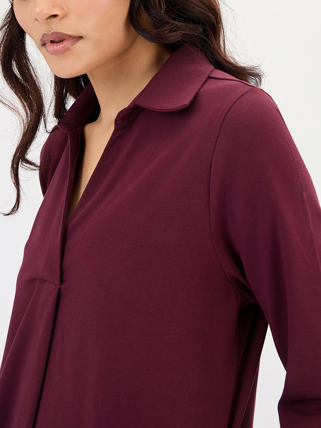 Wine A-Line Travel Dress