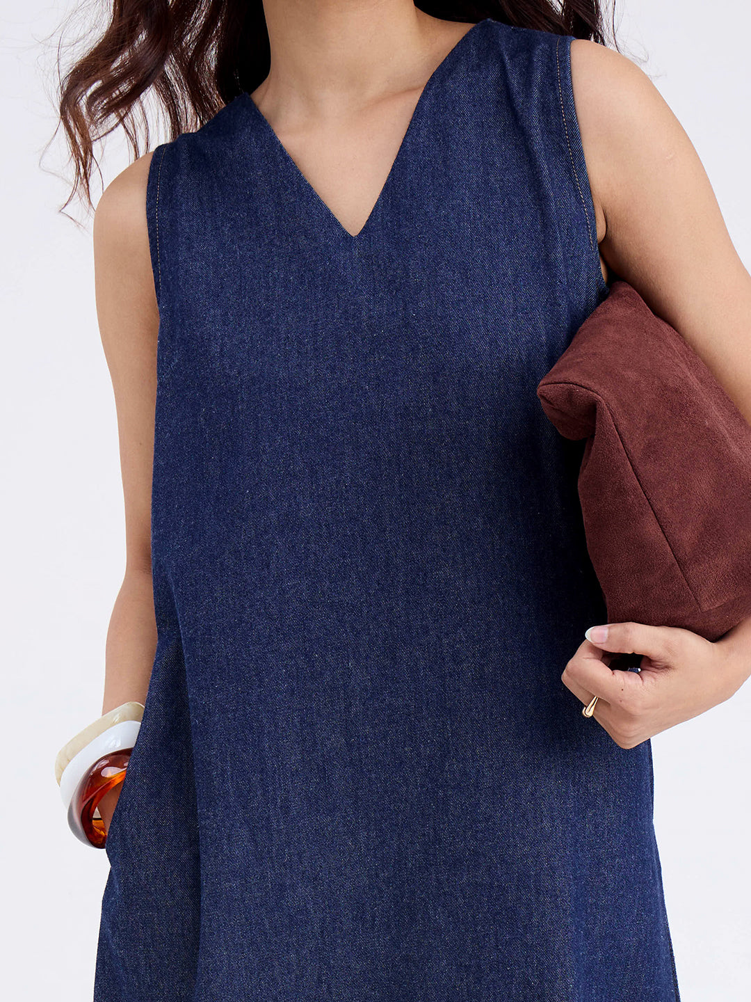 DenimClassic Navy Sleeveless Maxi Dress