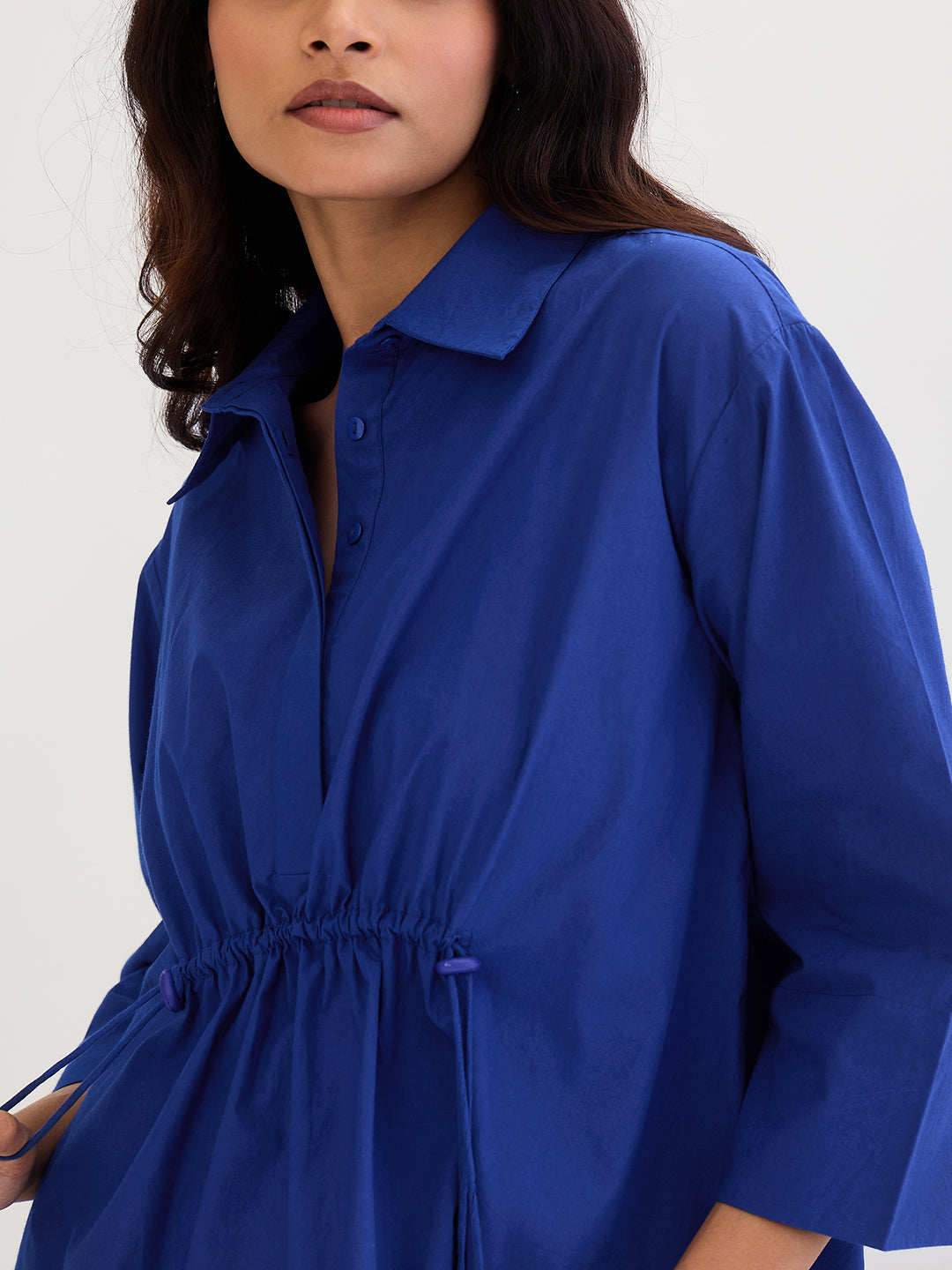 Royal Blue Poplin Shirt Co-Ord Set