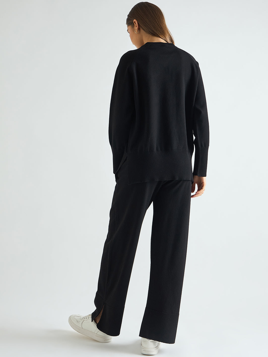 Black Raglan Sleeve Sweater Co-Ord