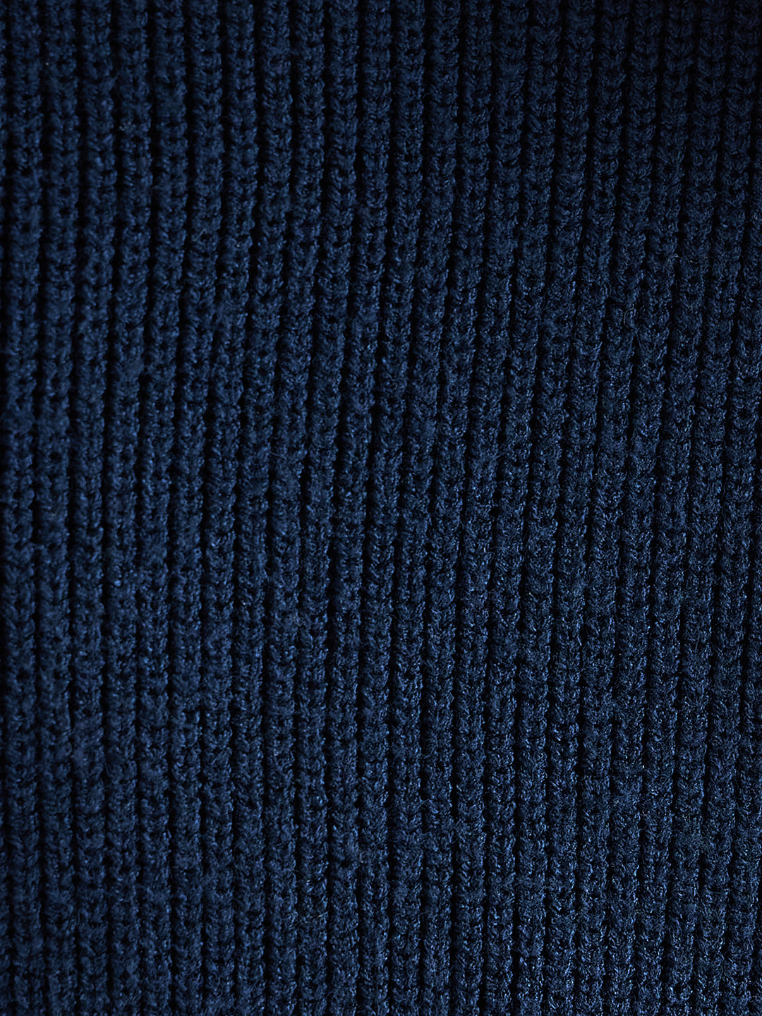 Navy High Neck Sweater Knee Length Dress