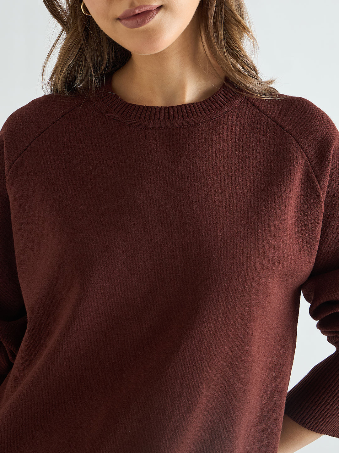 Coffee Brown Raglan Sleeve Sweater Co-Ord