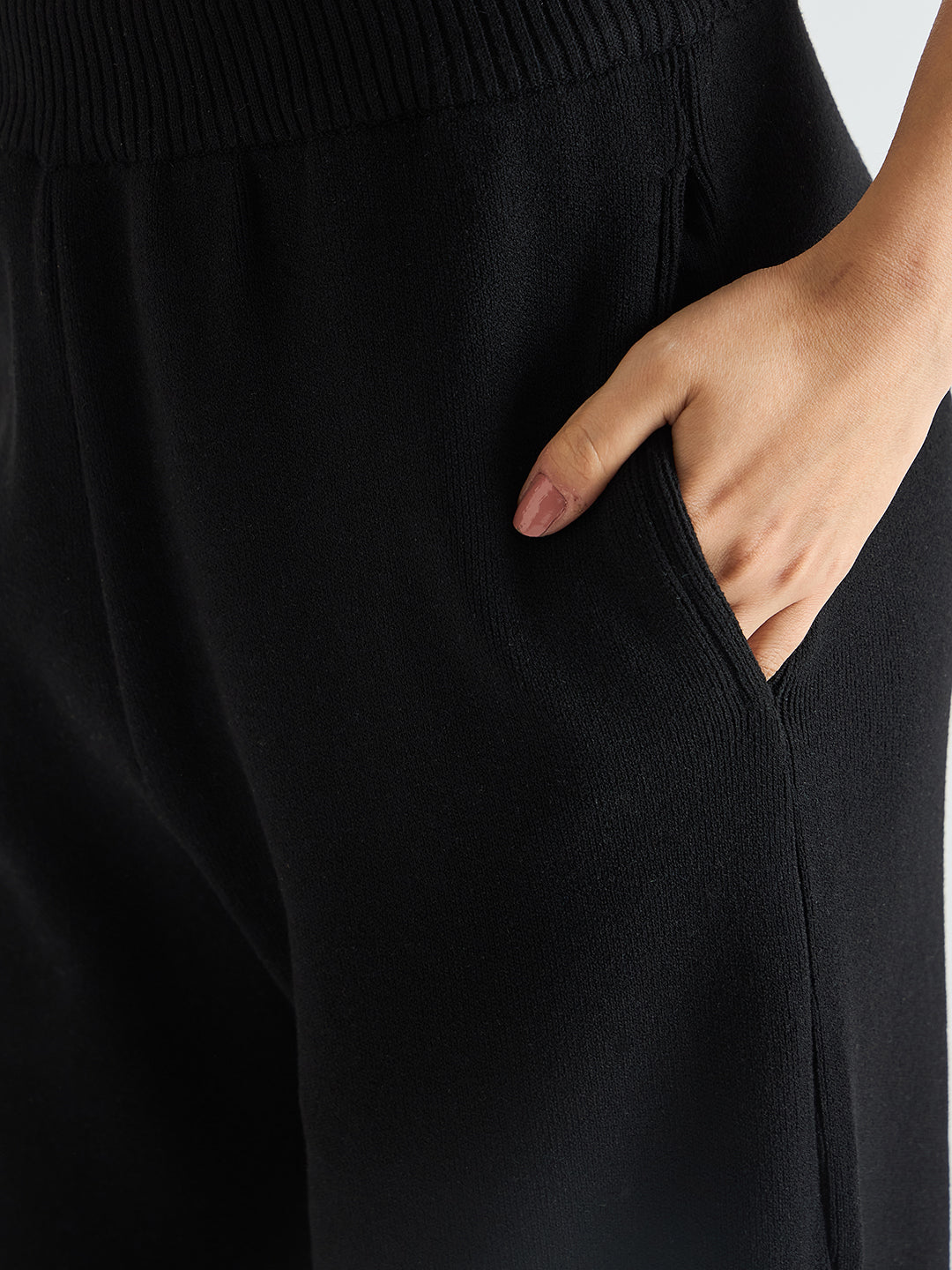 Black Turtle Neck Knitted Co-Ord