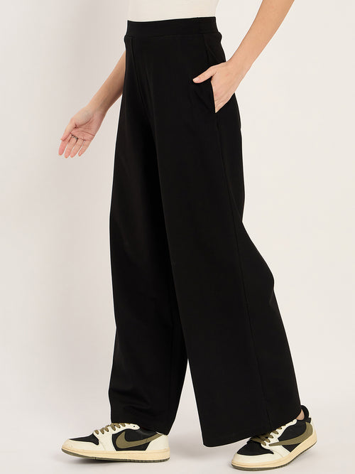 Travel Black Wide Leg Pant