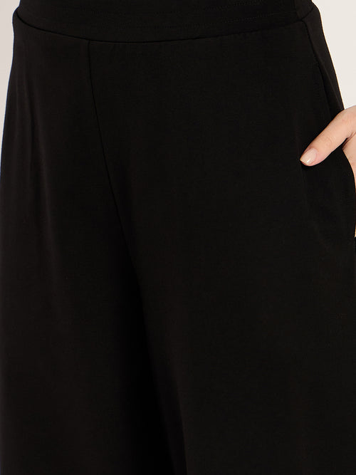 Travel Black Wide Leg Pant
