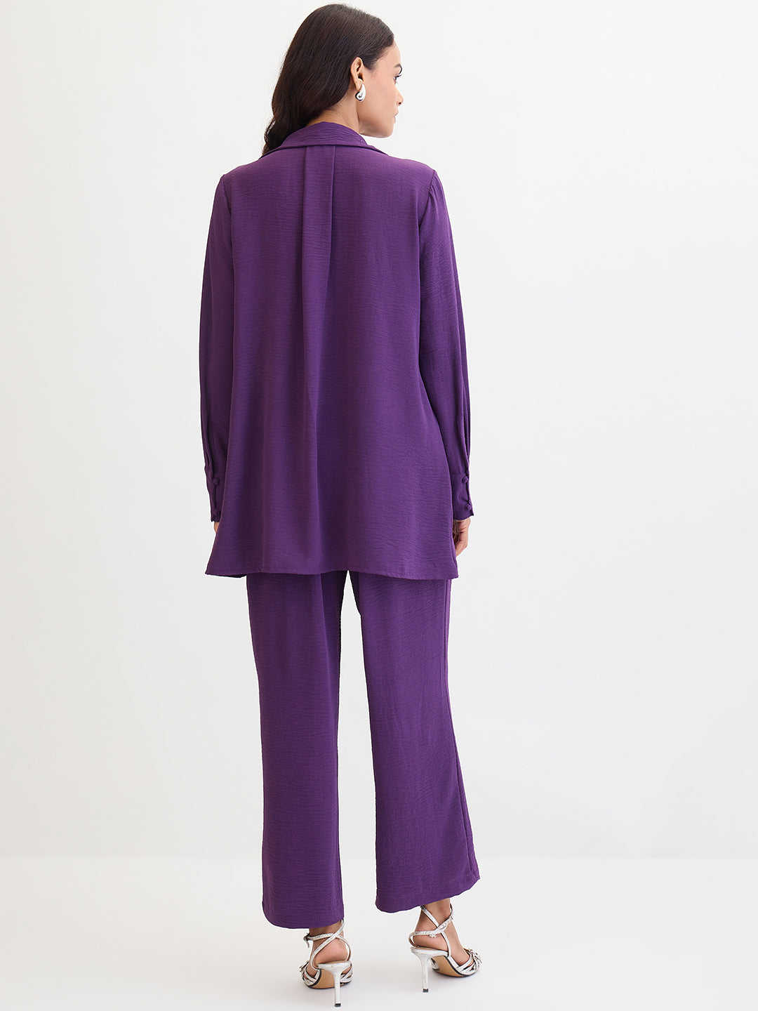 Deep Purple Yoke Detail Co-Ord