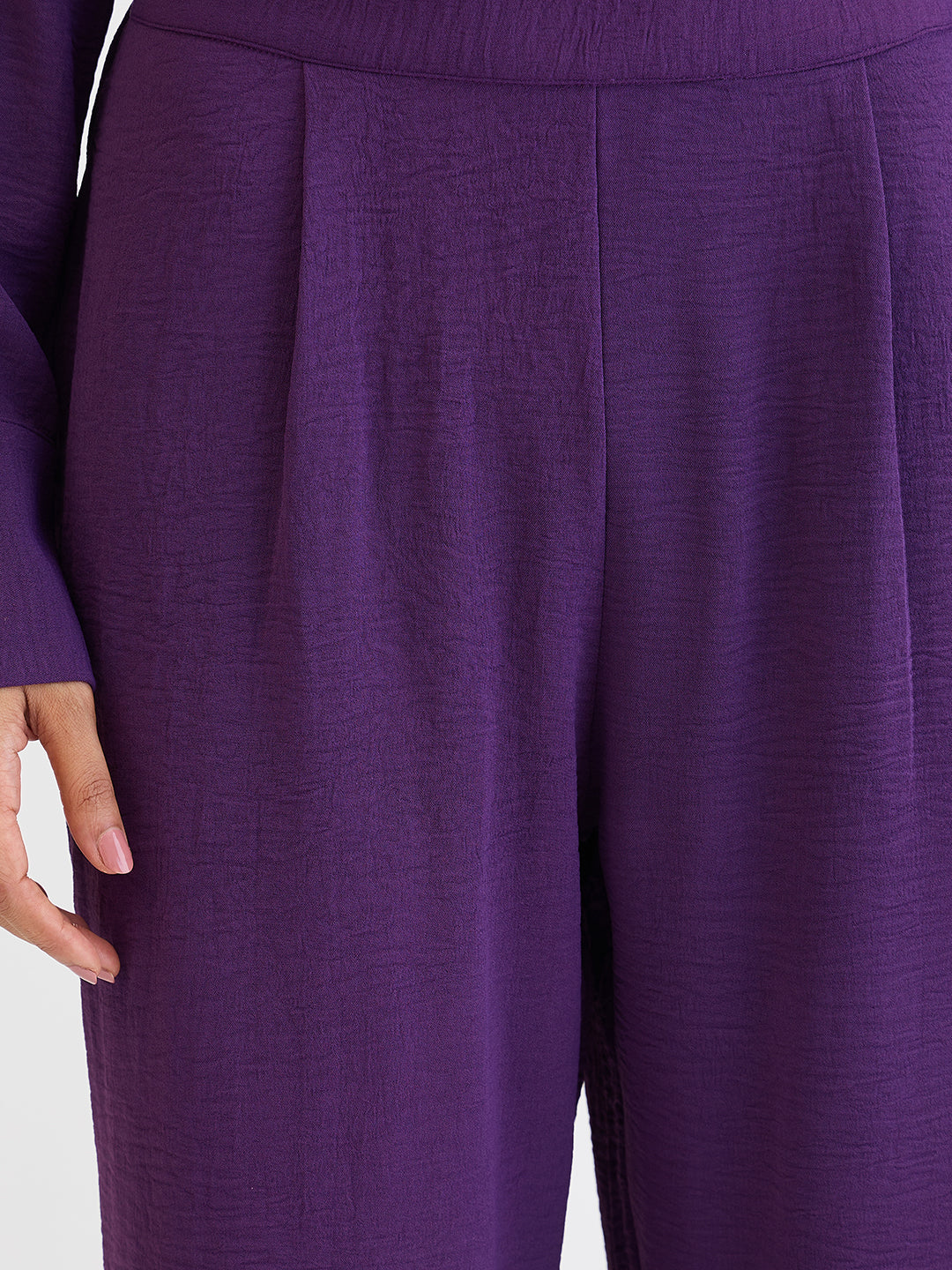 Deep Purple Yoke Detail Co-Ord
