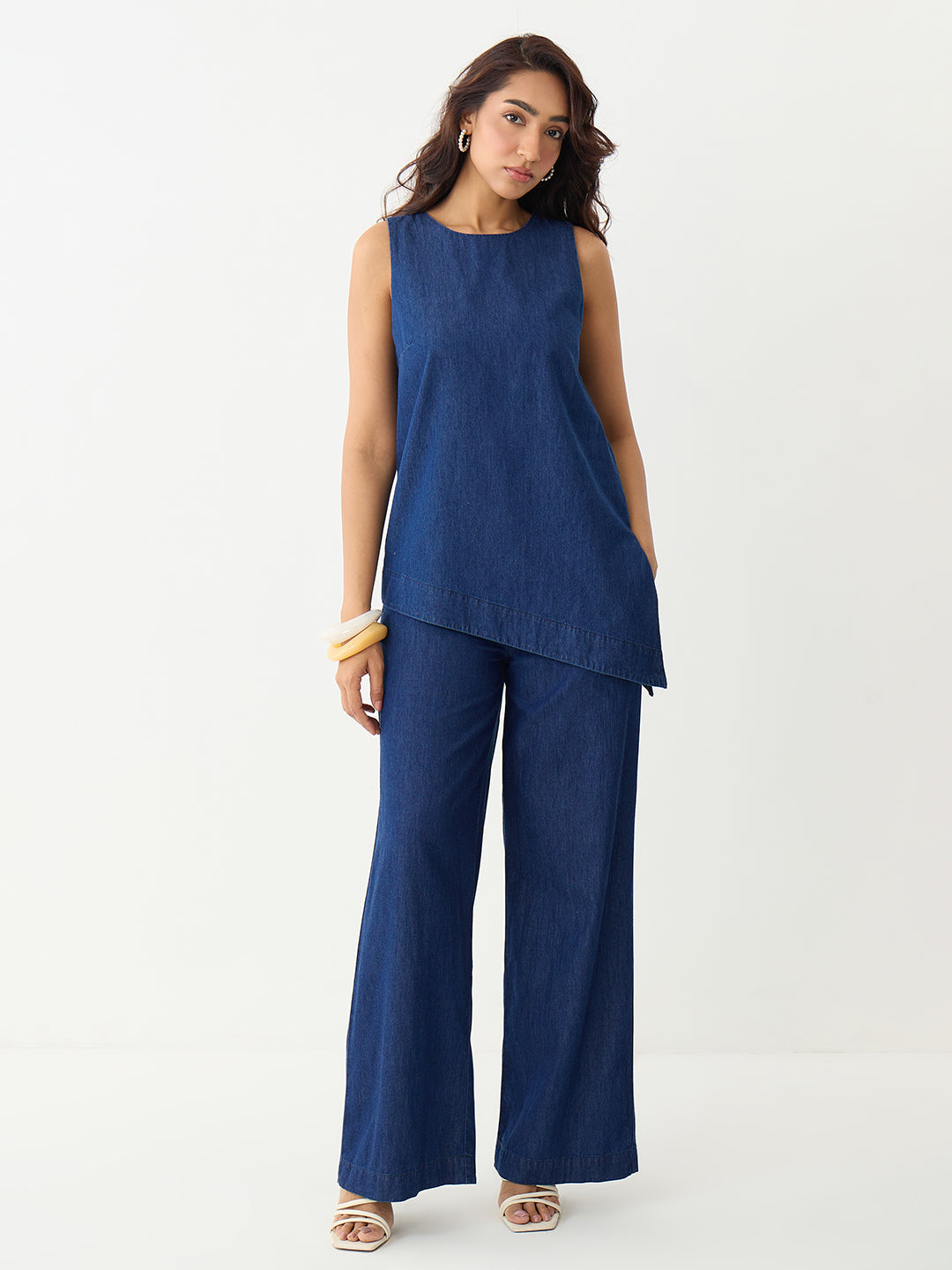 DenimLite Navy Asymmetric Co-ord