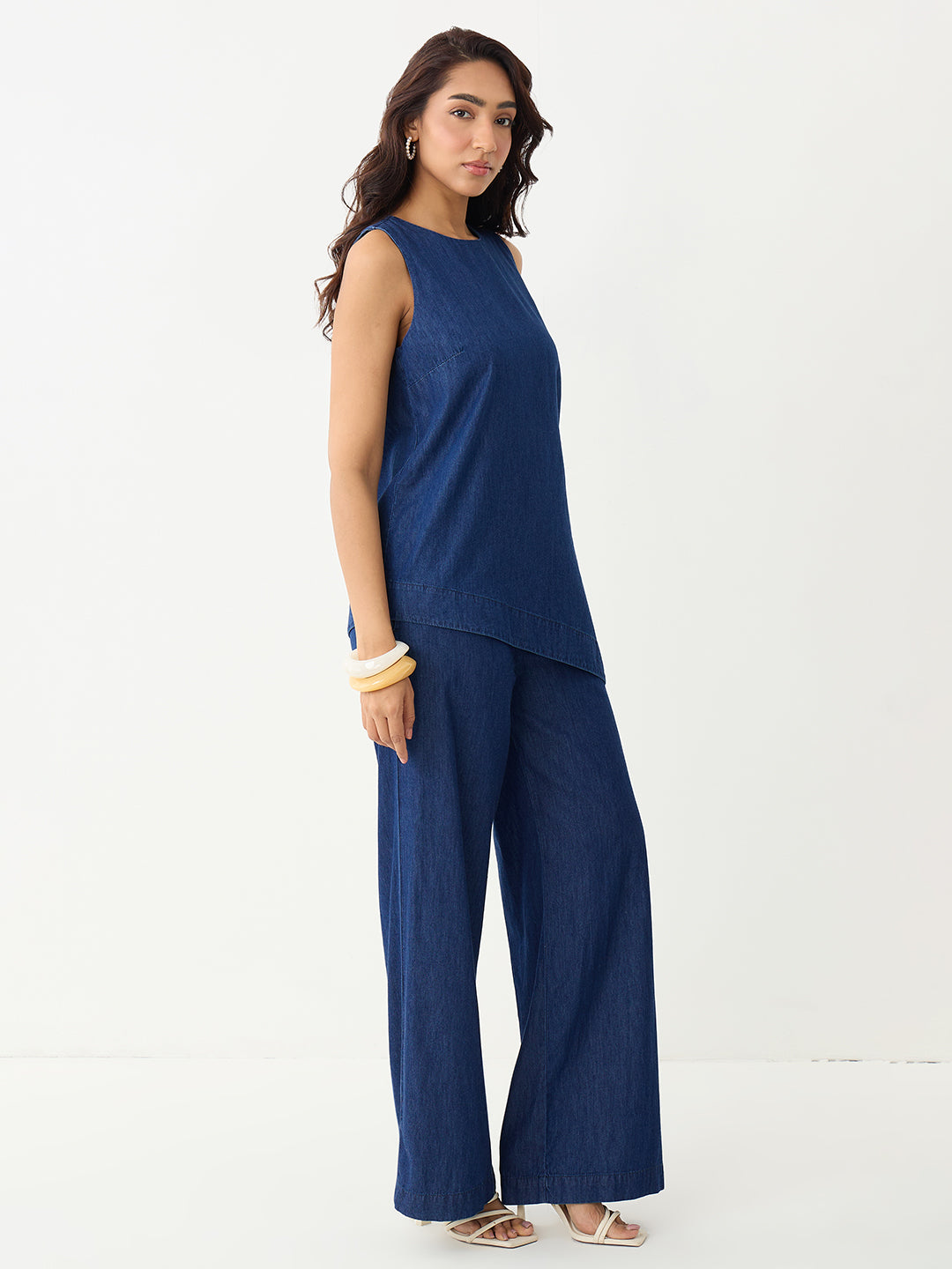 DenimLite Navy Asymmetric Co-ord