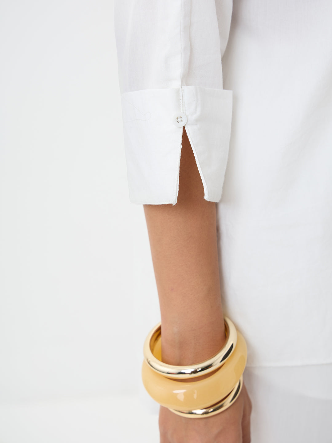 White Poplin Longline Shirt And Pants Co-Ord