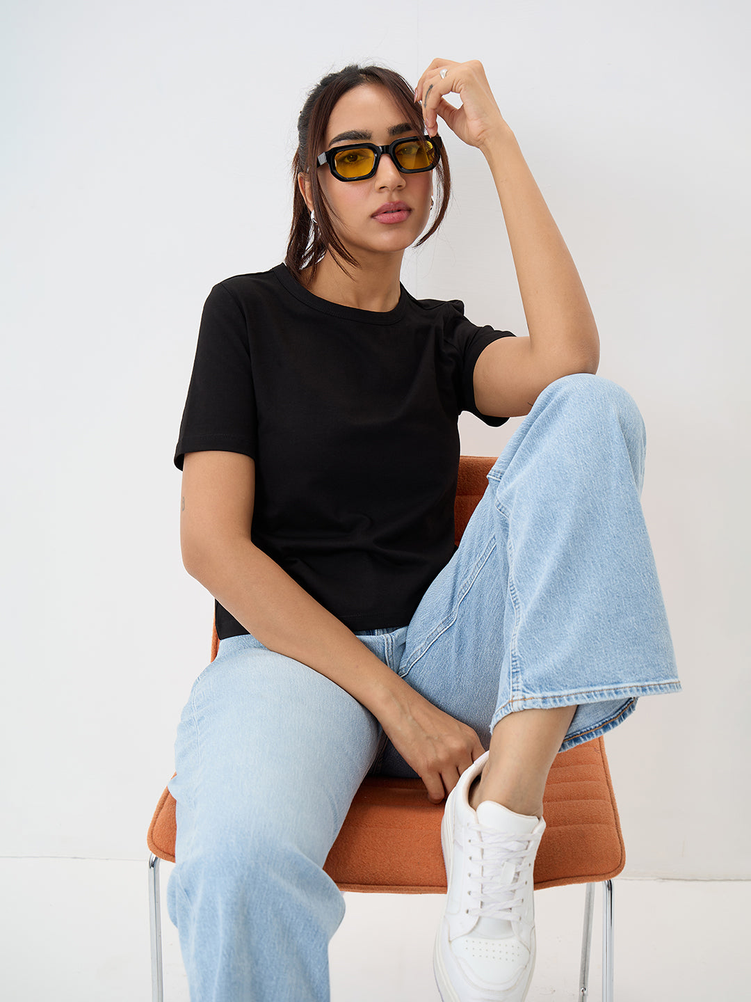 True Stretch Black Baby Tee