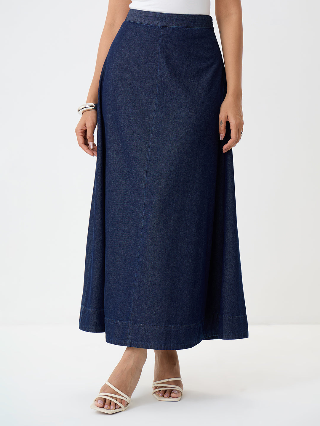 Denimclassic Navy A-Line Maxi Skirt