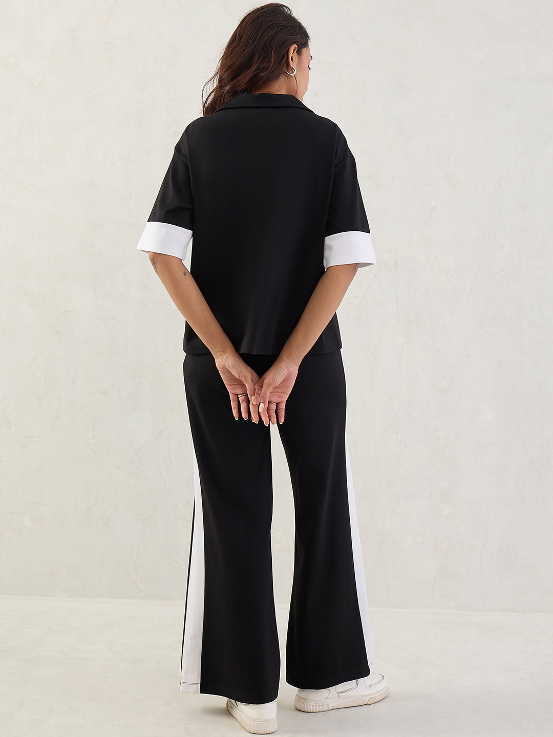 Black & White Colorblock Co-Ord Set