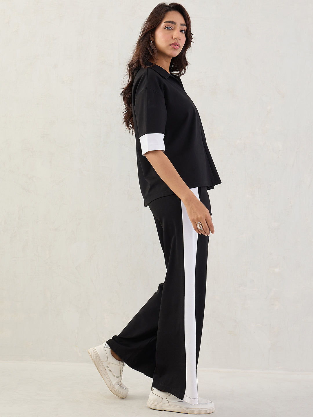 Black & White Colorblock Co-Ord Set
