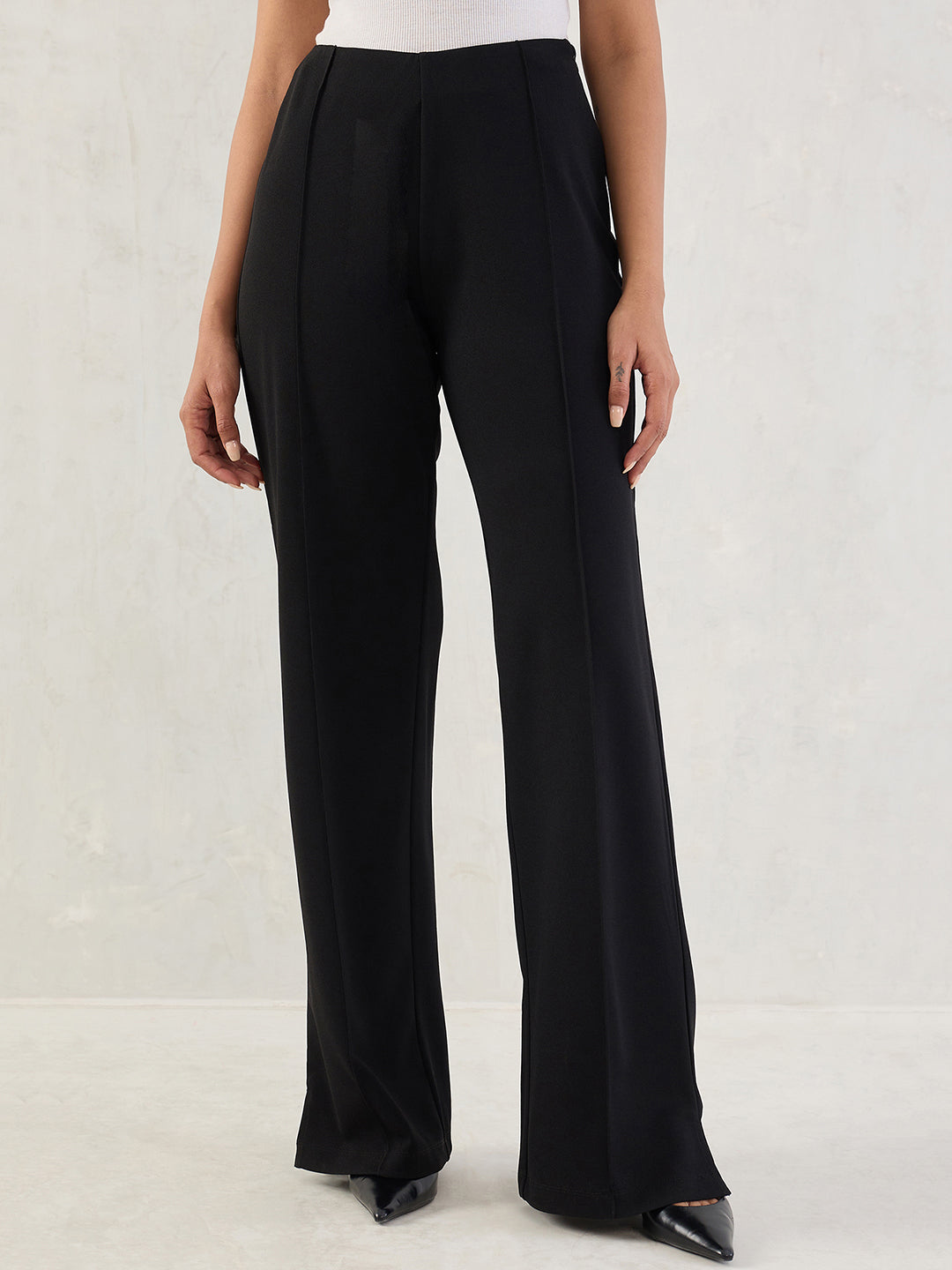 Black Formal Flared Trouser