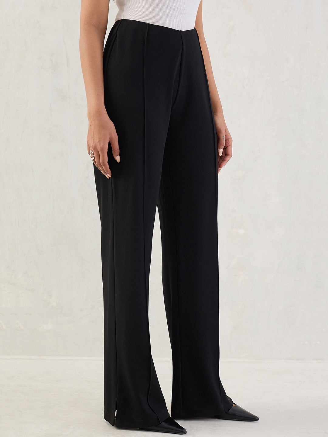Black Formal Flared Trouser