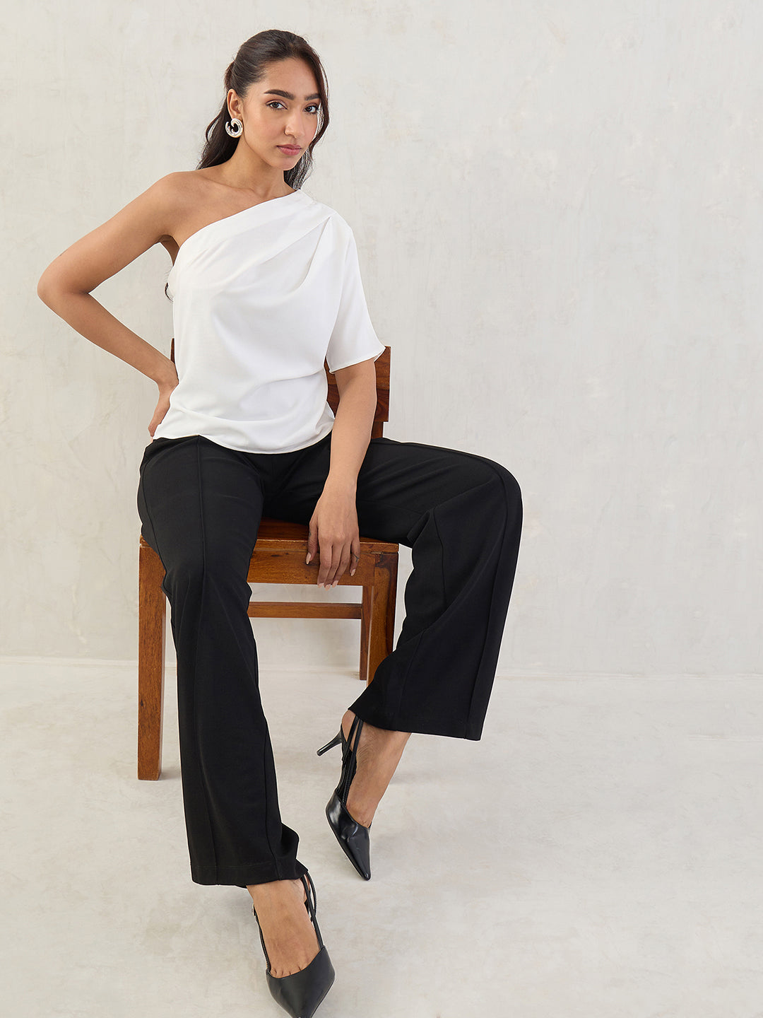 Black Formal Flared Trouser