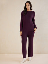 Plum Solid Coord Set