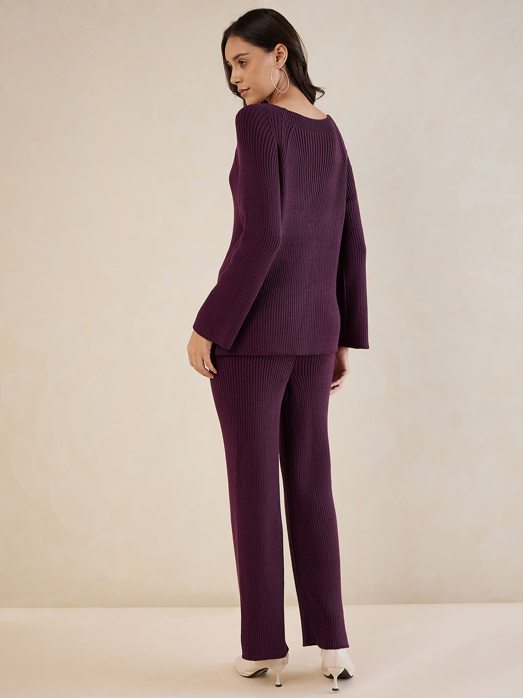 Plum Solid Coord Set
