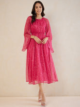 Pink Floral Printed Maxi Dress