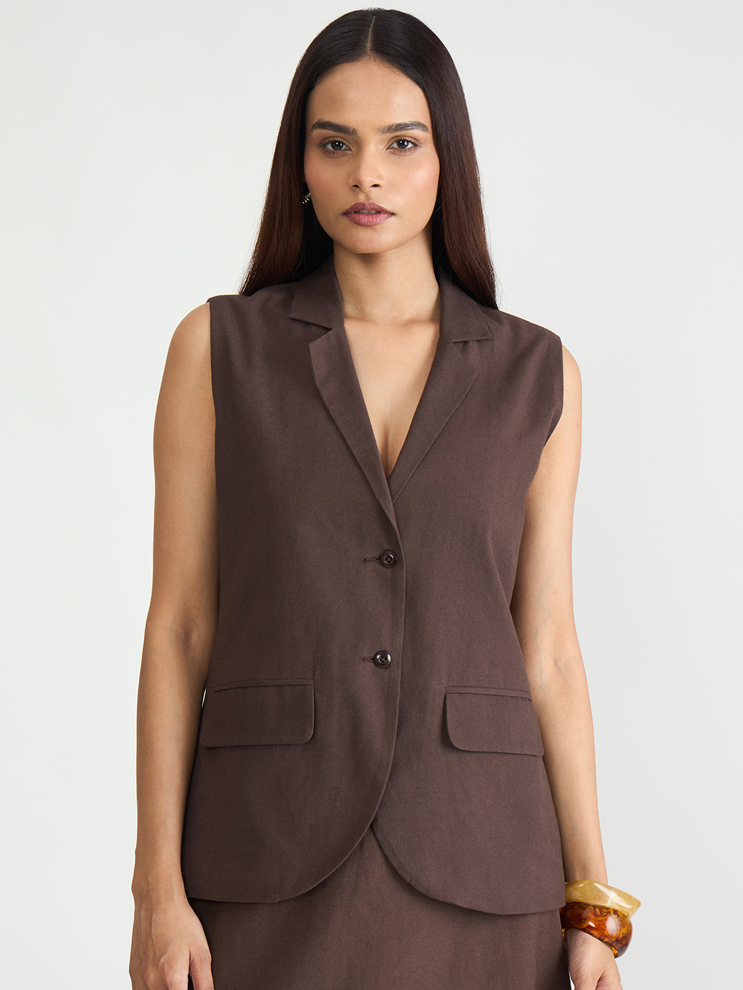LinenLite Mocha Contour Vest