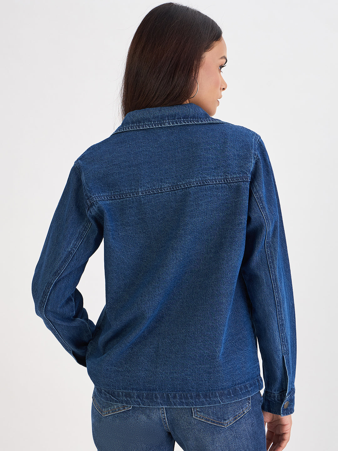 Mid Blue Denim Shacket