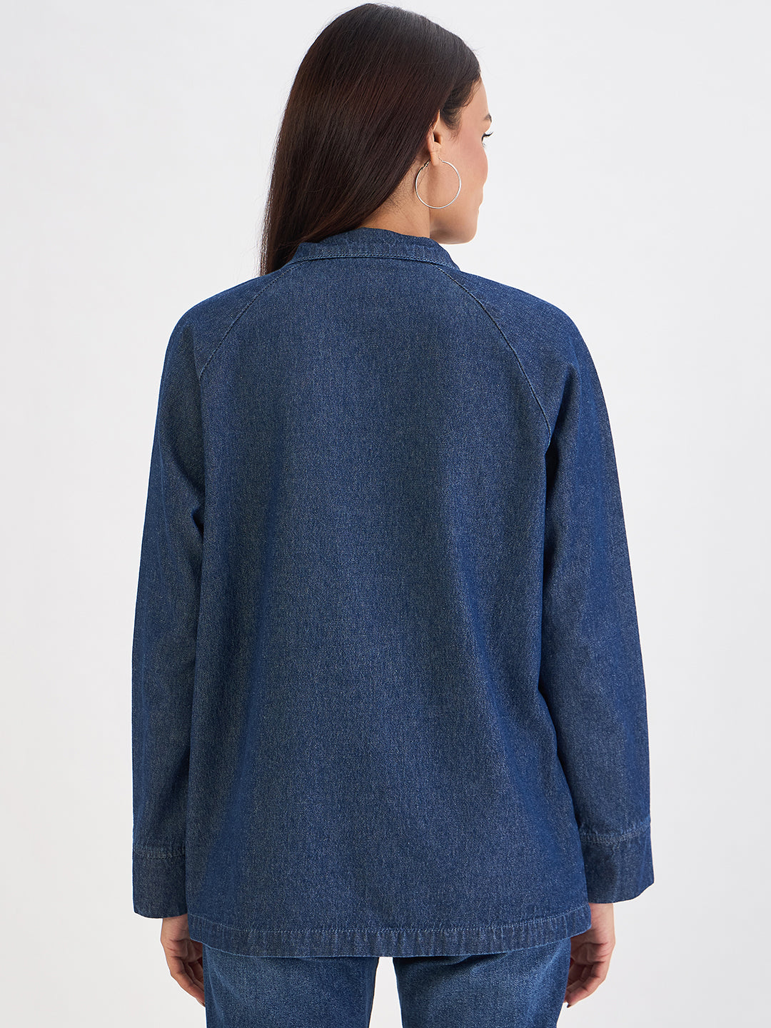 Navy Blue Denim Shirt