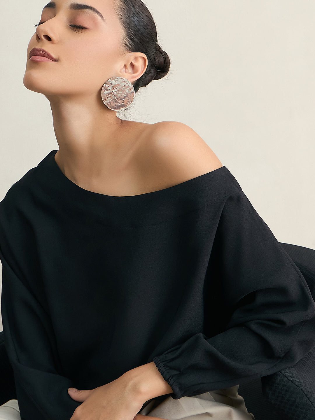 Black One Shoulder Top