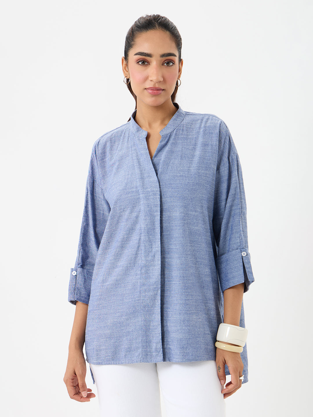 Blue Chambray Oversized Shirt