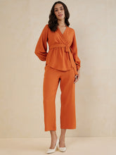 Rust Solid Wrap Co-Ord Set