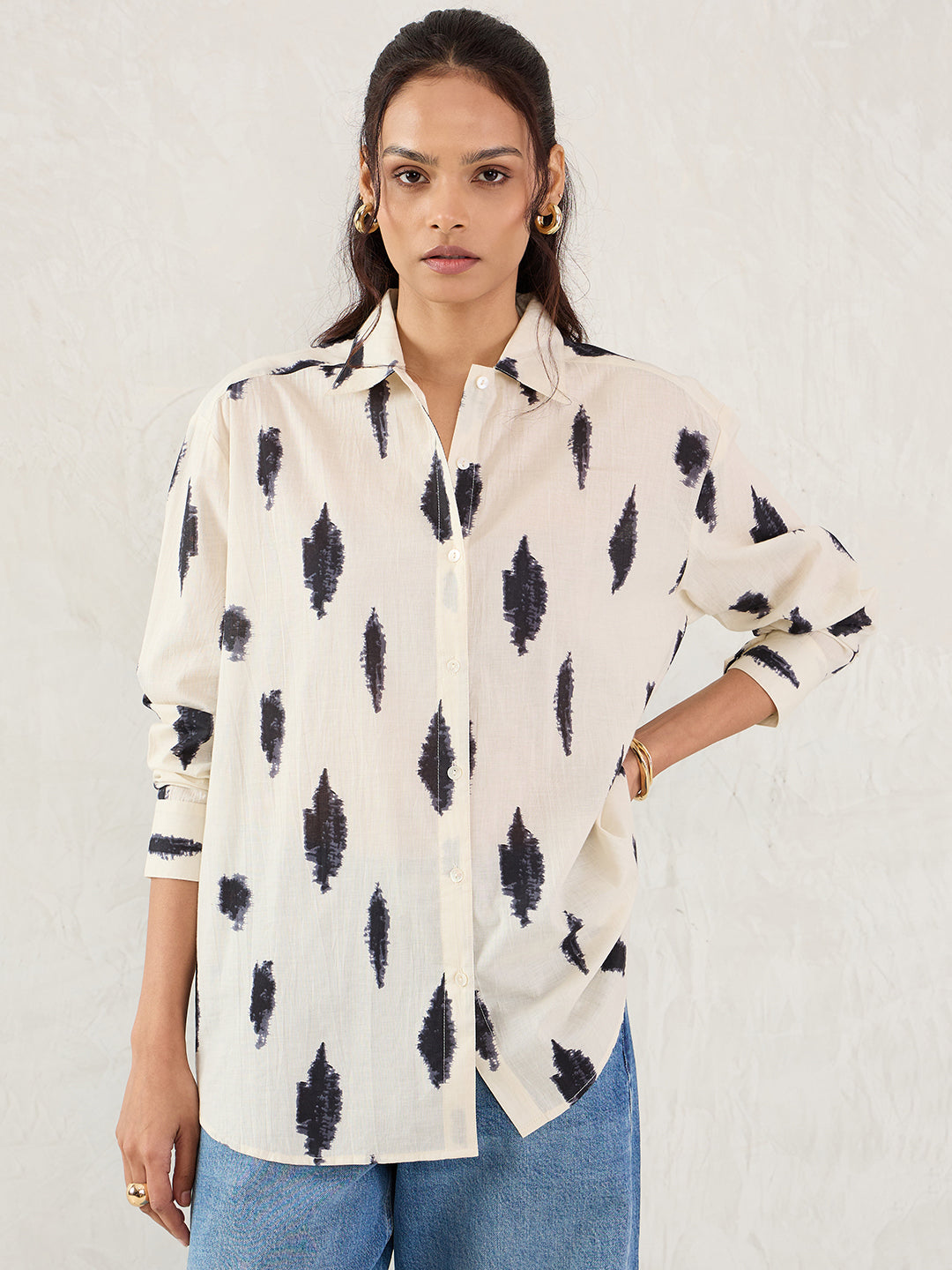 Off-White Abstract Printed Shirt